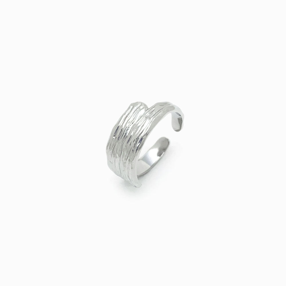 Anel Ajustável de Aço Inox Prateado JZ1020