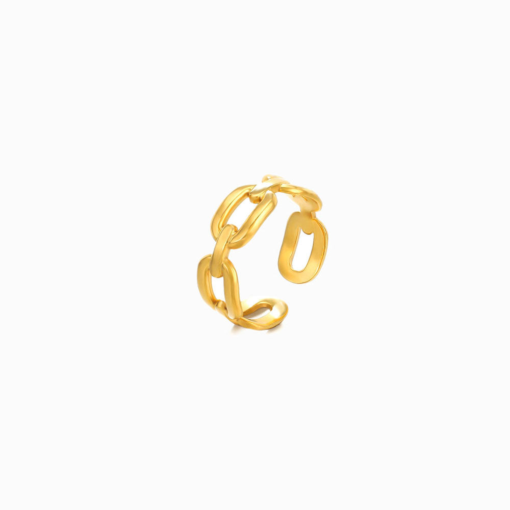 Anel Ajustável JZ1042 - Aço Inox Dourado