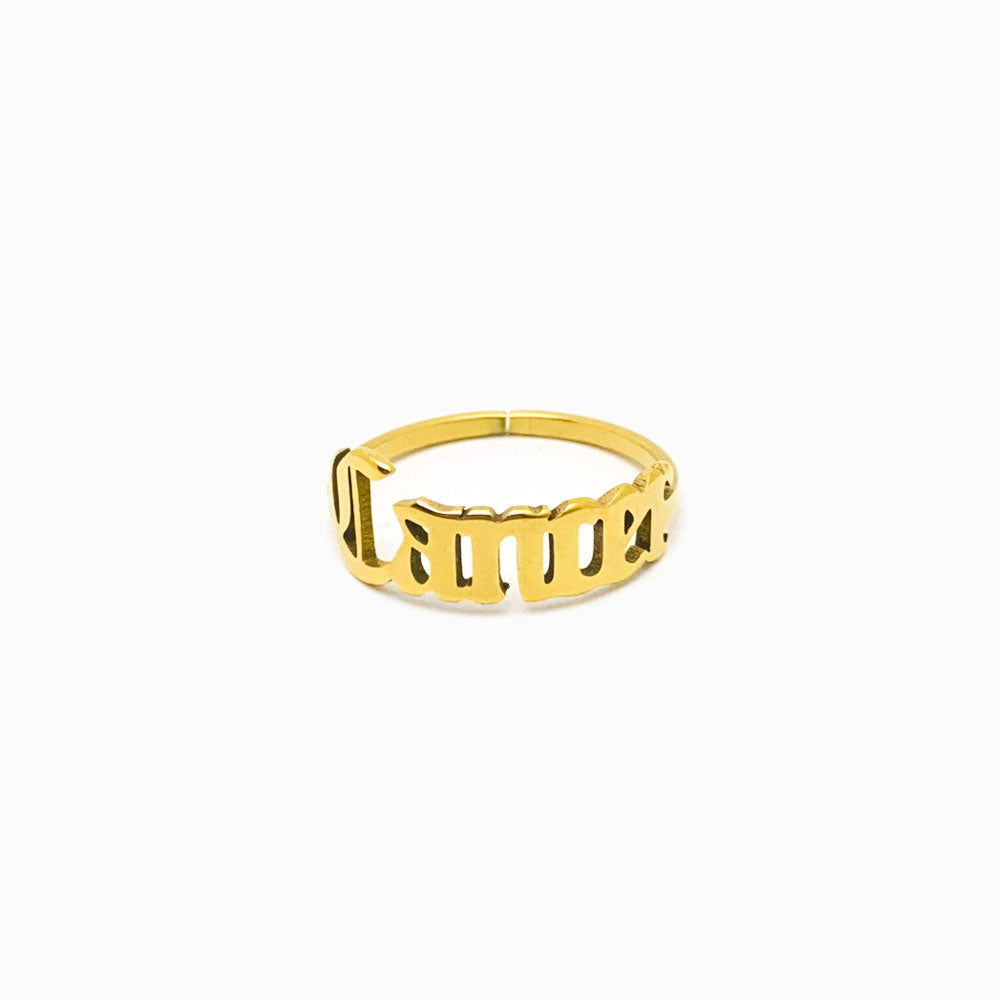 Anel Signo de Aço Inox Dourado Cancer
