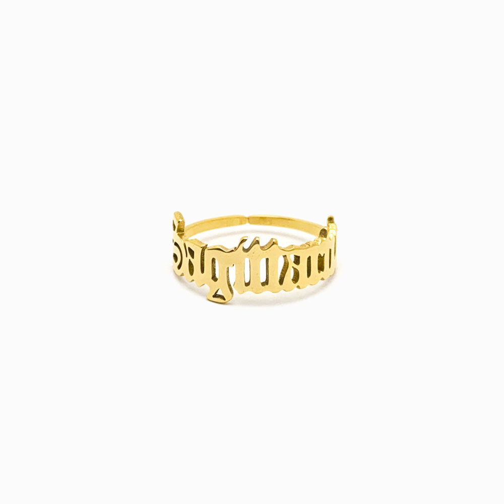 Anel Signo de Aço Inox Dourado Sagittarius