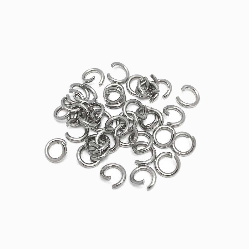 Argolas em Aço Inox Prateado 9x1.5mm
