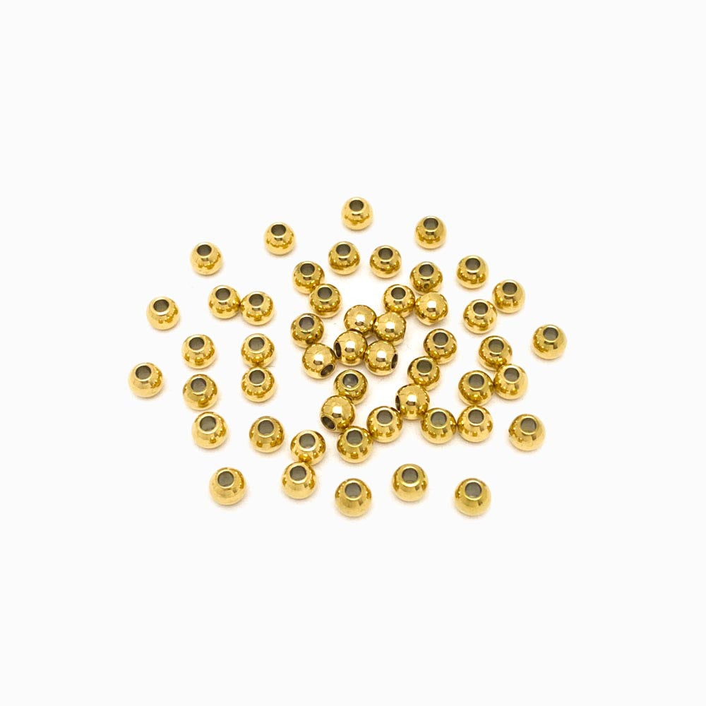 Pack 20 Bolas Aço Inox Dourado 4x1.5mm