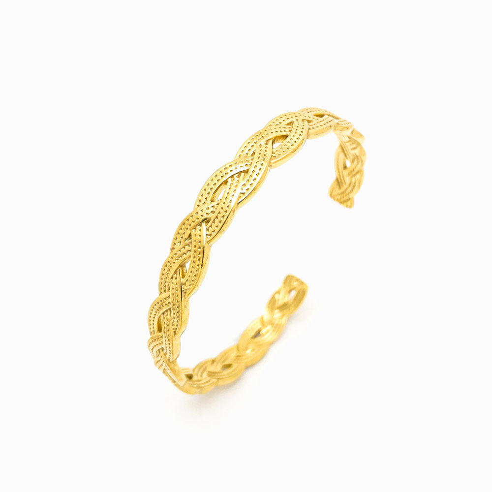 Bracelete Masculina Aço Inox Dourado SZ1006