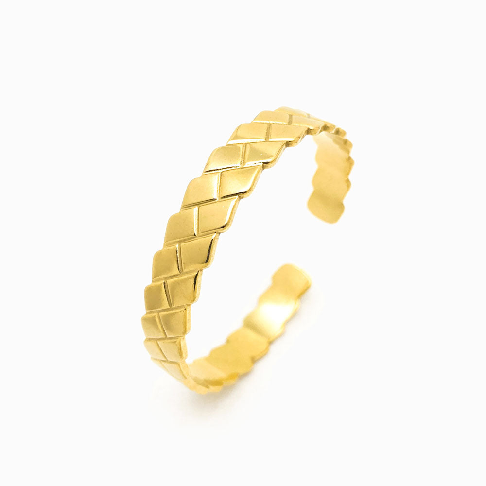 Bracelete Masculina Aço Inox Dourado SZ1019