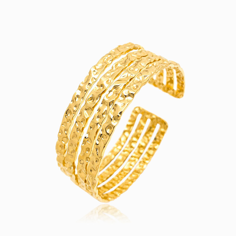 Bracelete Masculina Aço Inox Dourado SZ1020