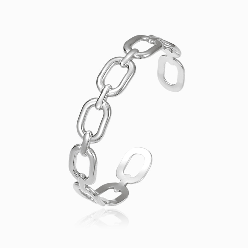 Bracelete Masculina Aço Inox Prateado SZ1023