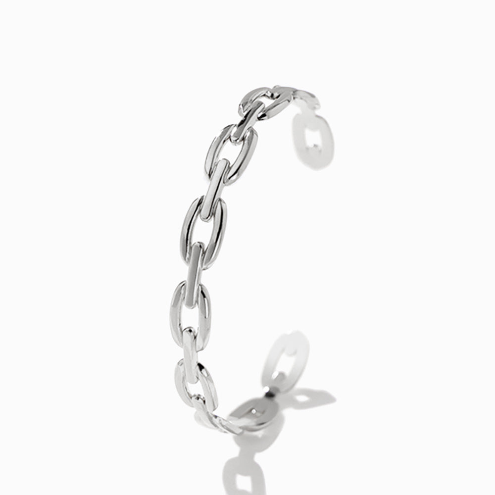 Bracelete Masculina Aço Inox Prateado SZ1024
