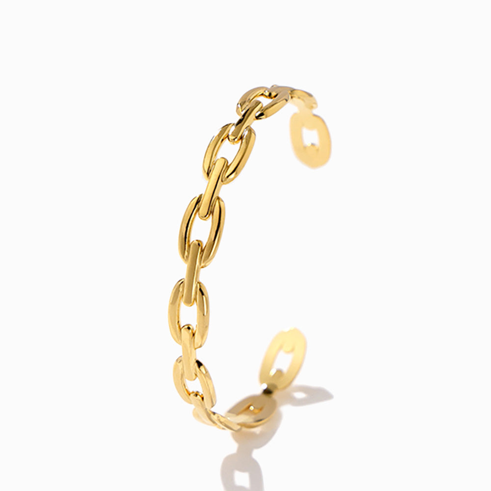 Bracelete Masculina Aço Inox Dourado SZ1024