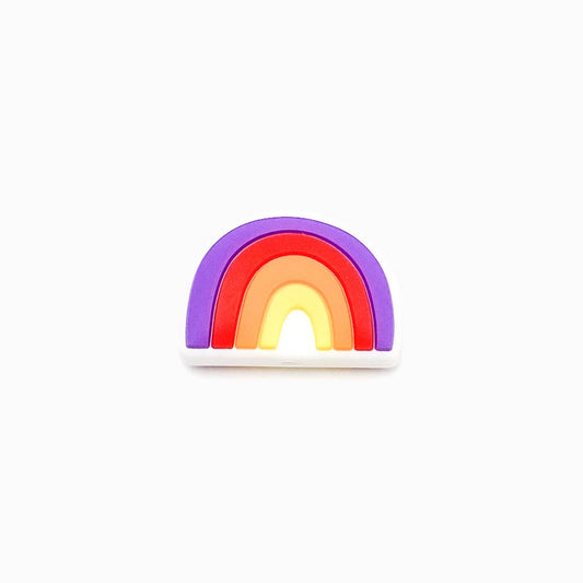 Contas de silicone para prendedor de chucha arco iris 25x18mm vermelho