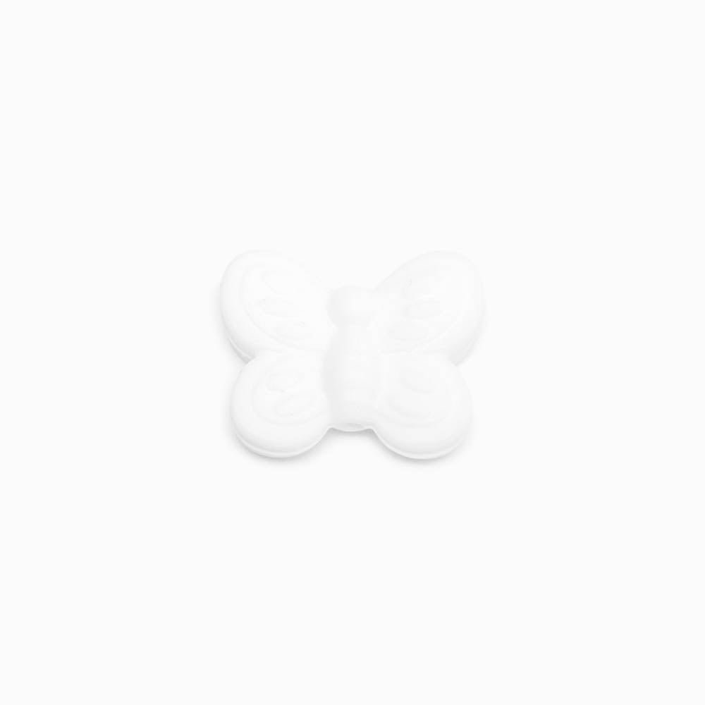 Contas de silicone borboleta branco