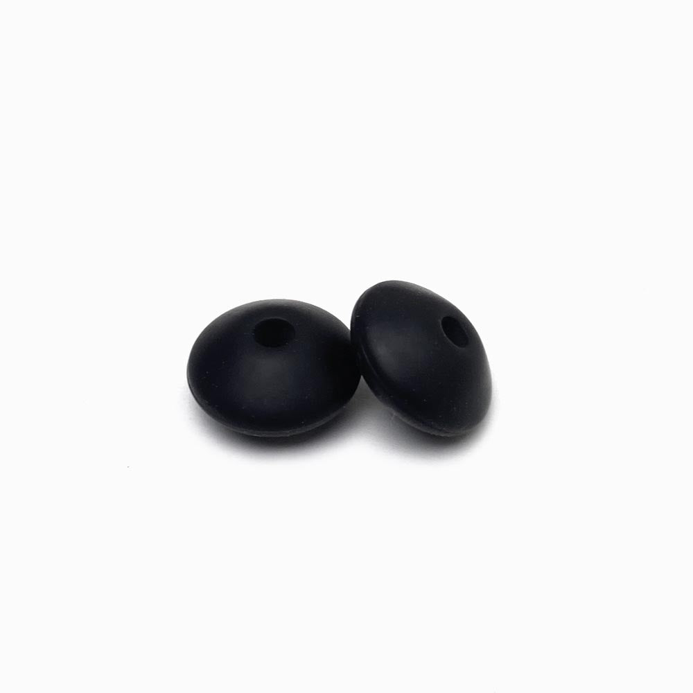 Contas de silicone disco preto