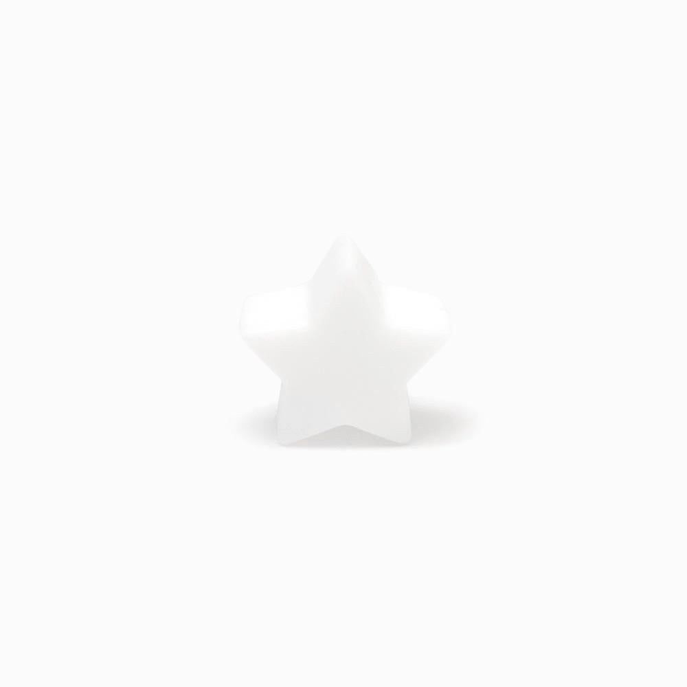 Contas de silicone estrela branco