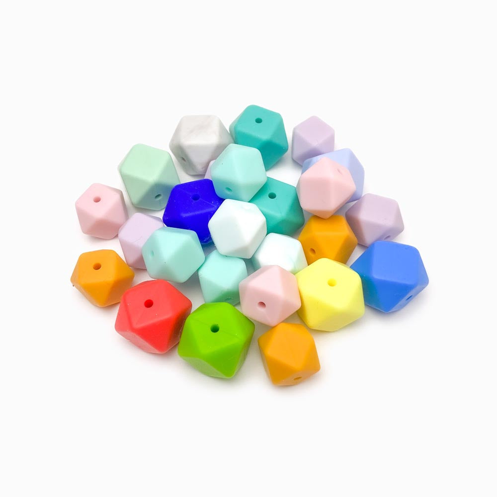 Conjutnos Contas de silicone hexagonal