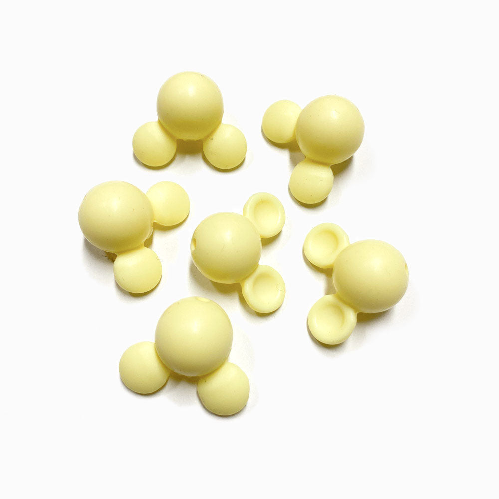 Contas de silicone para prendedor de chucha design mickey amarelo