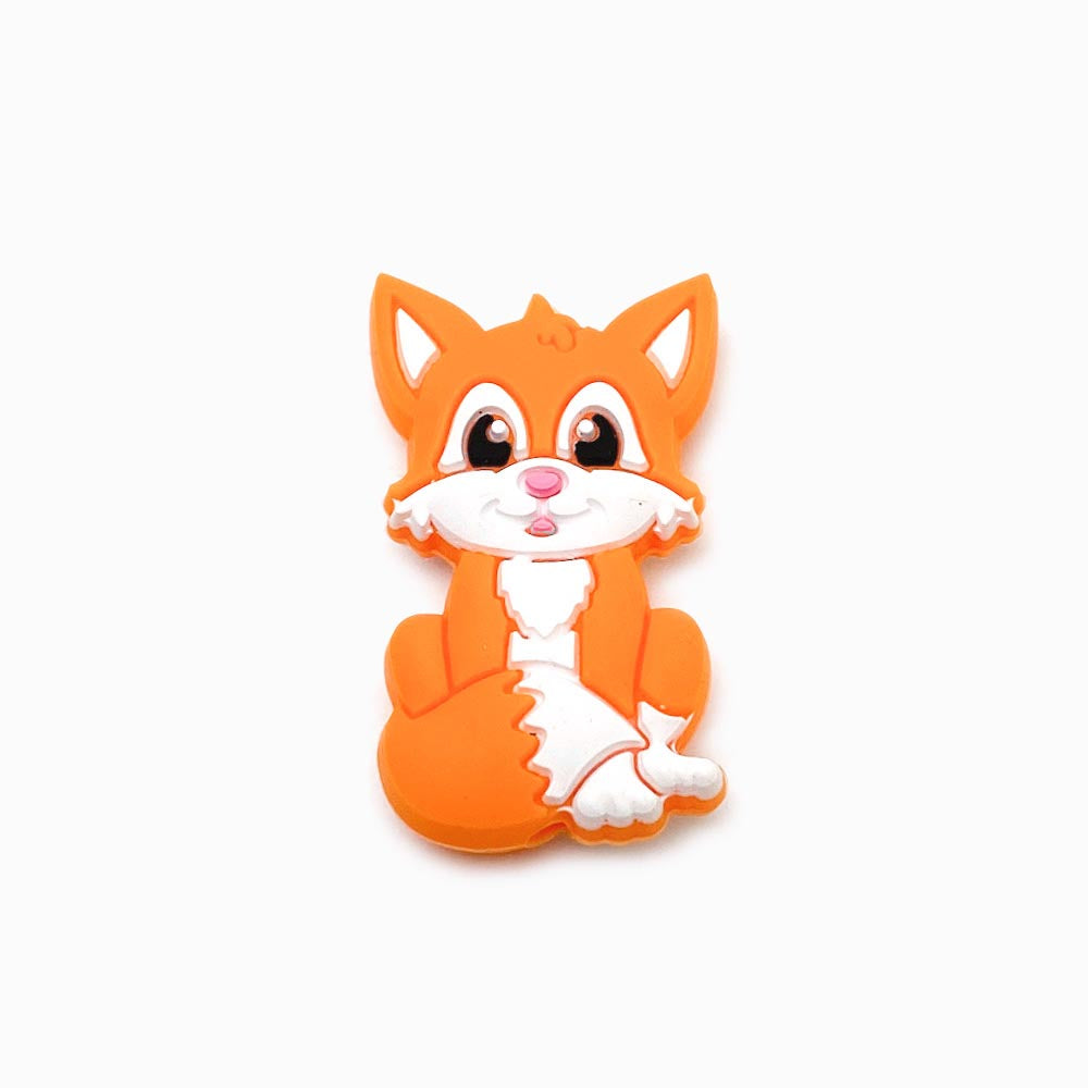 Contas de silicone para prendedor de chucha laranja