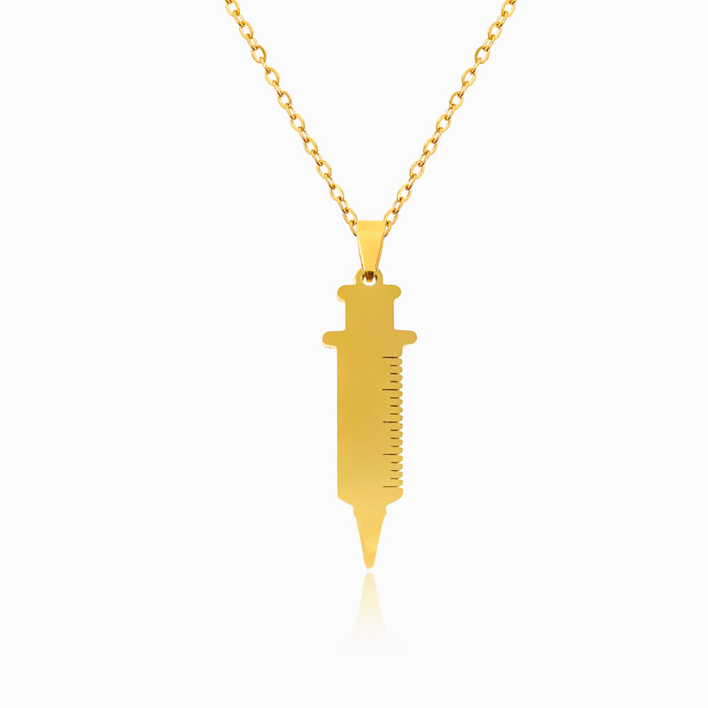 Colar Seringa CL1125 - Aço Inox Dourado