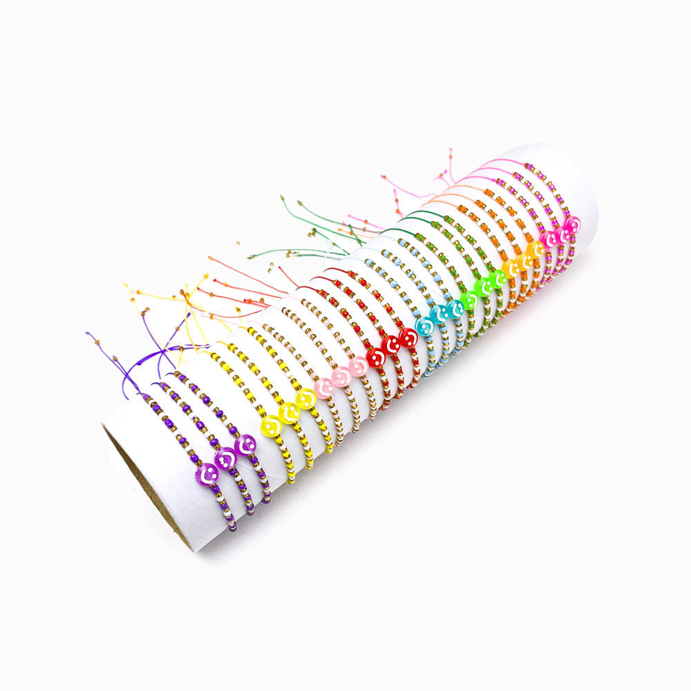 Conjunto 24pçs Pulseira de Miçanga com Smile PS1005