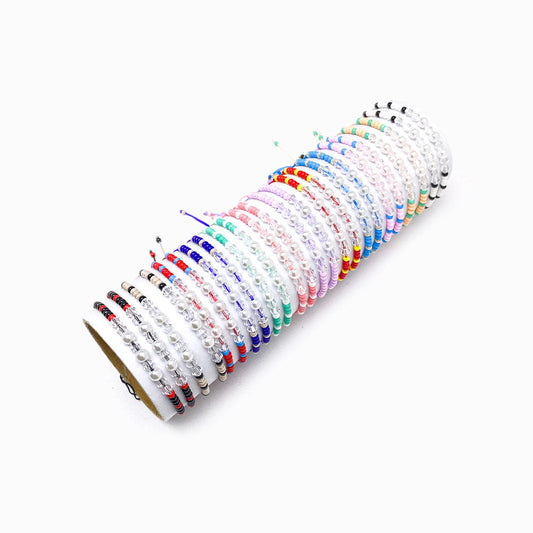 Conjunto 24pçs Pulseira de Miçanga PS1009