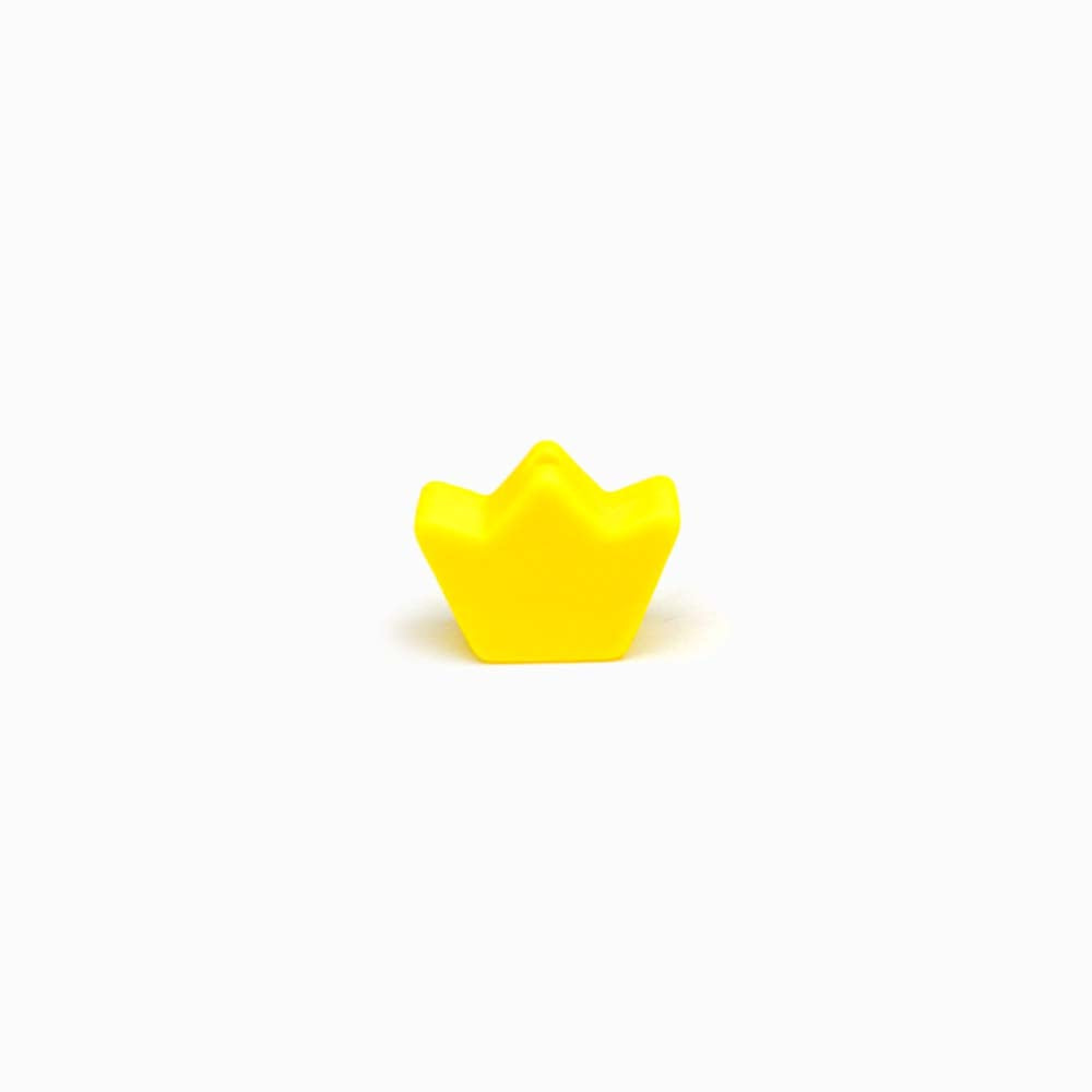 Contas de Silicone Coroa 20x11mm AMARELO