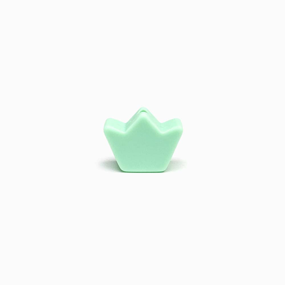 Contas de Silicone Coroa 20x11mm VERDE ÁGUA