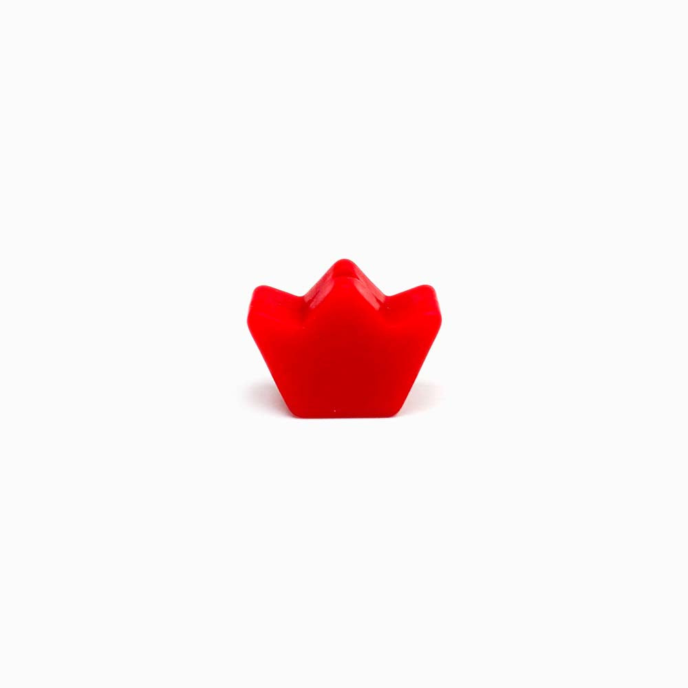 Contas de Silicone Coroa 20x11mm VERMELHO