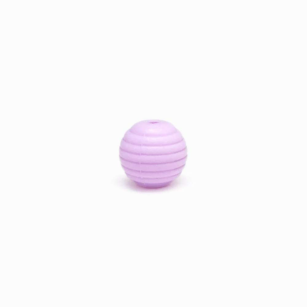 Contas de Silicone com Strips 15mm LAVANDA