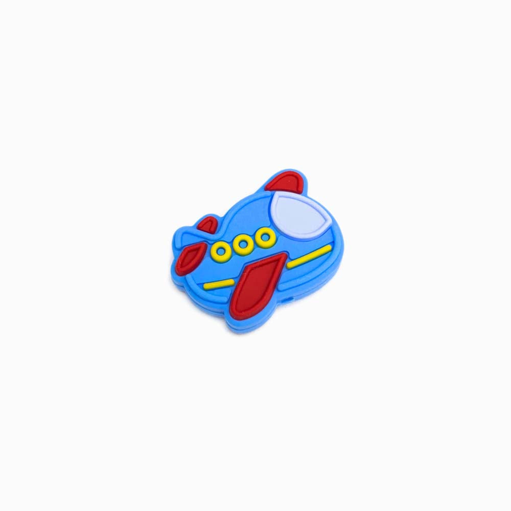 Contas de Silicone para Prendedor de Chucha Avião 28x22mm AZUL CELESTE