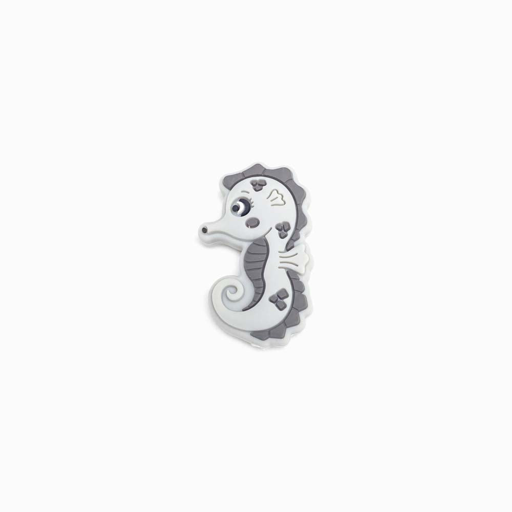 Contas de Silicone para Prendedor de Chucha Cavalo-marinho 35x22mm CINZA