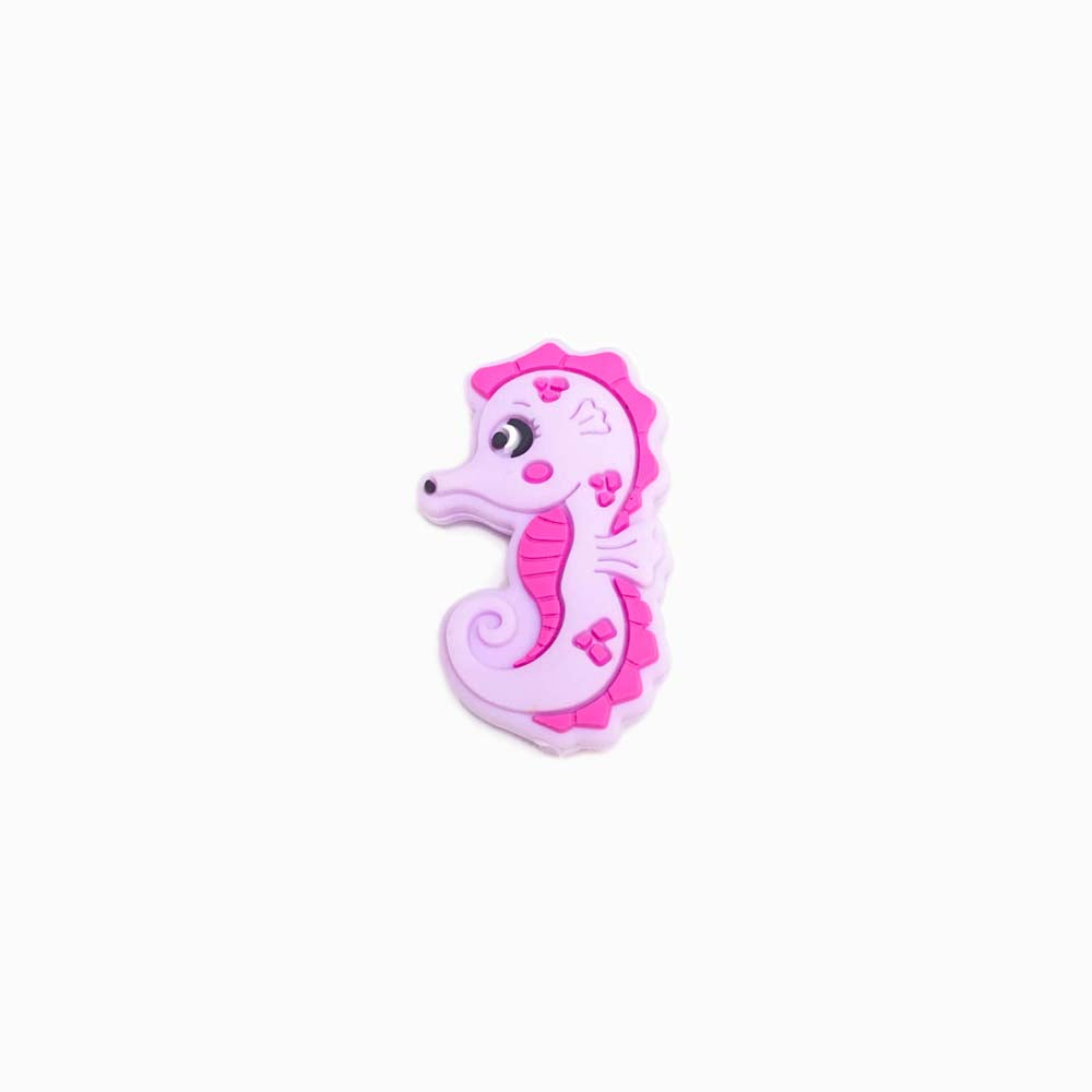 Contas de Silicone para Prendedor de Chucha Cavalo-marinho 35x22mm ROSA CHOQUE
