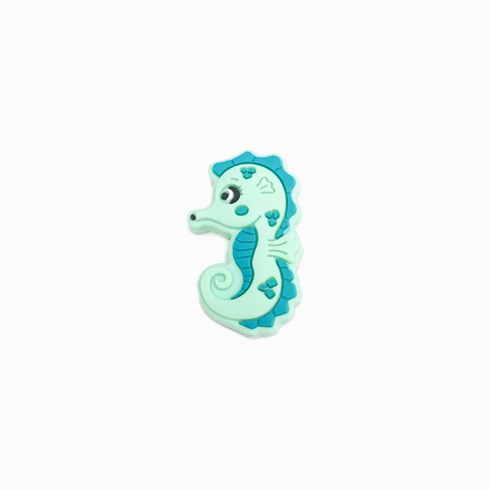 Contas de Silicone para Prendedor de Chucha Cavalo-marinho 35x22mm VERDE ÁGUA