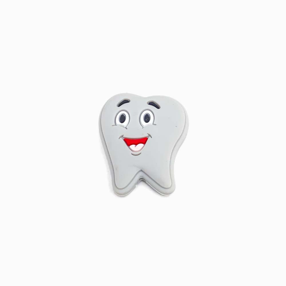 Contas de Silicone para Prendedor de Chucha Dente cinza