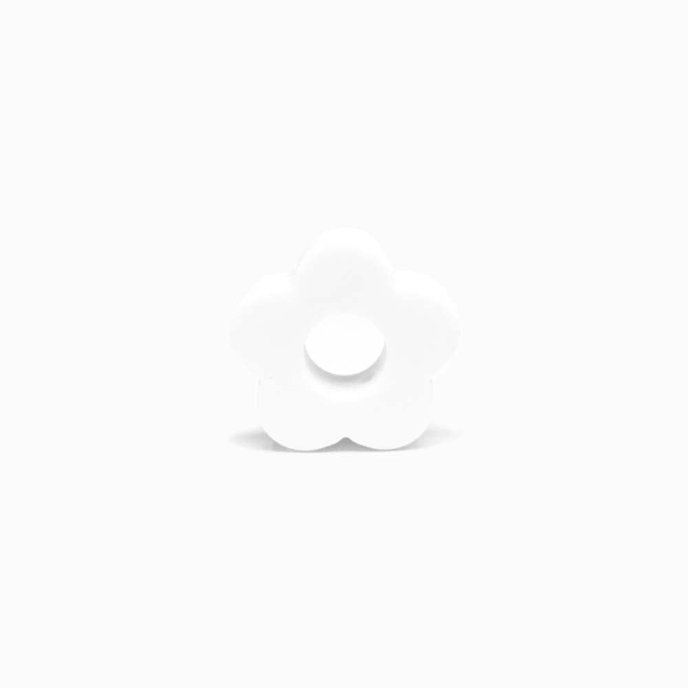 Contas de Silicone para Prendedor de Chucha Flor 27mm BRANCO