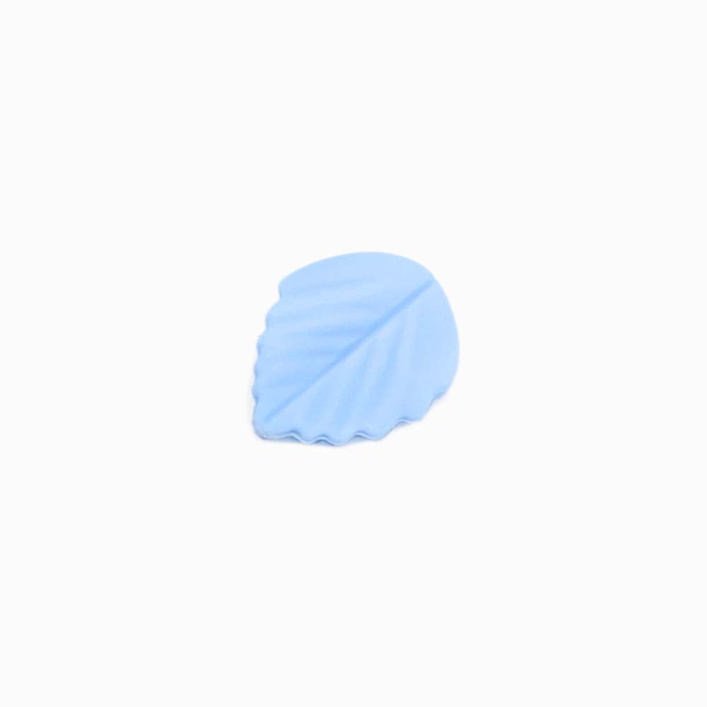 Contas de Silicone para Prendedor de Chucha Folha Pequena 25x20mm AZUL BEBÉ