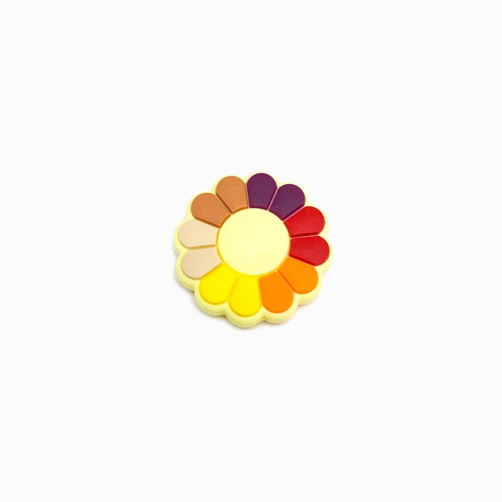 Contas de Silicone Girassol 28x28mm AMARELO