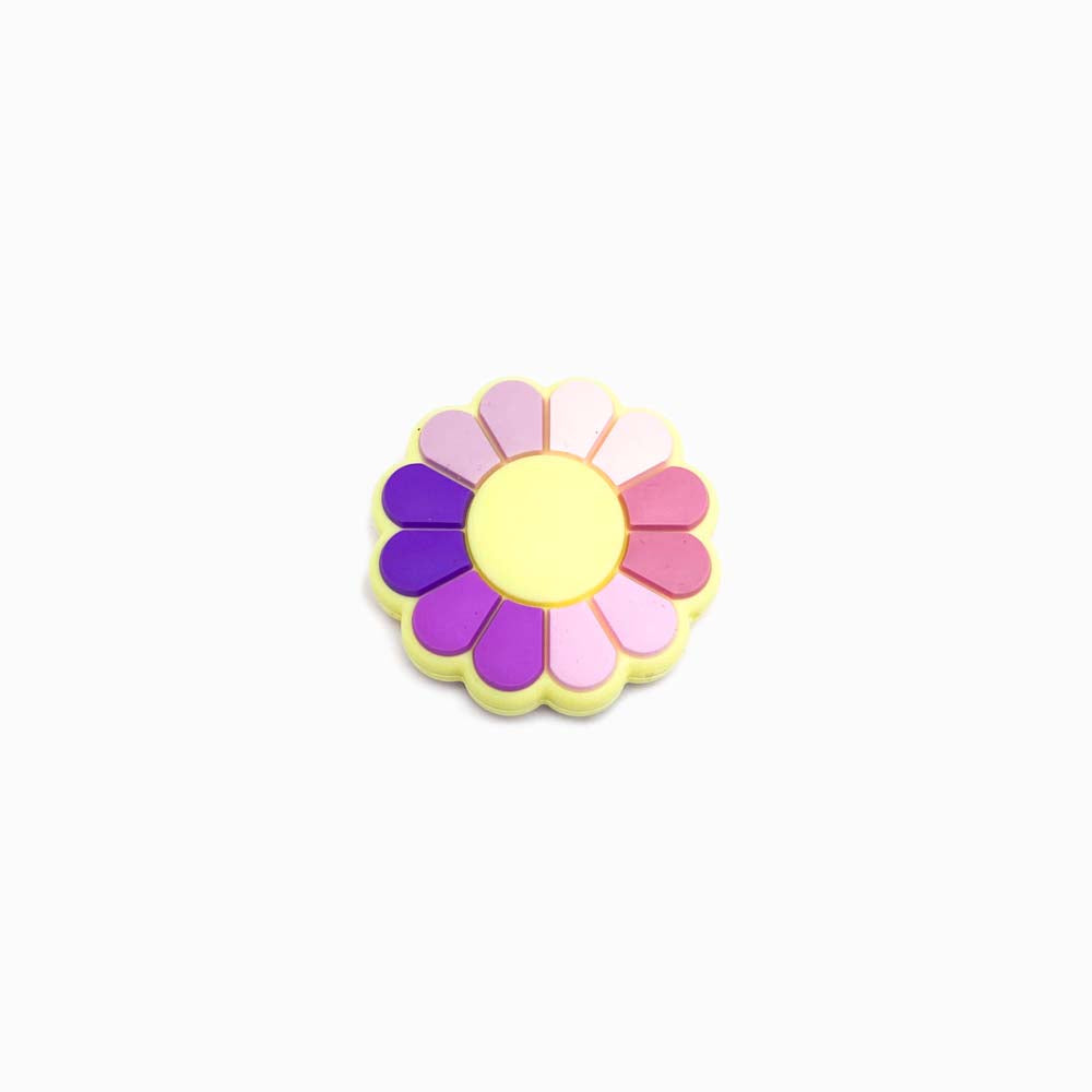 Contas de Silicone Girassol 28x28mm LAVANDA
