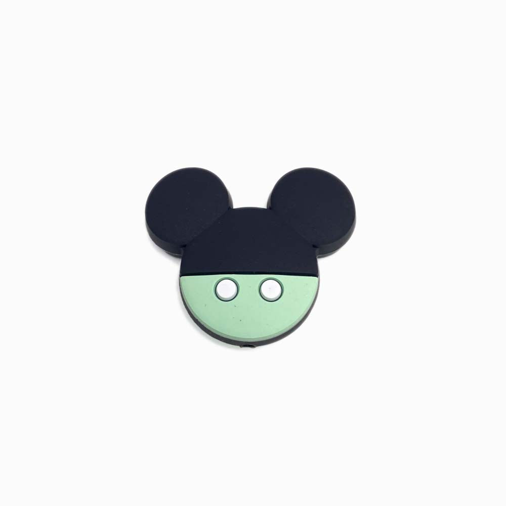 Contas de Silicone para Prendedor de Chucha Mickey 35x30mm VERDE ÁGUA