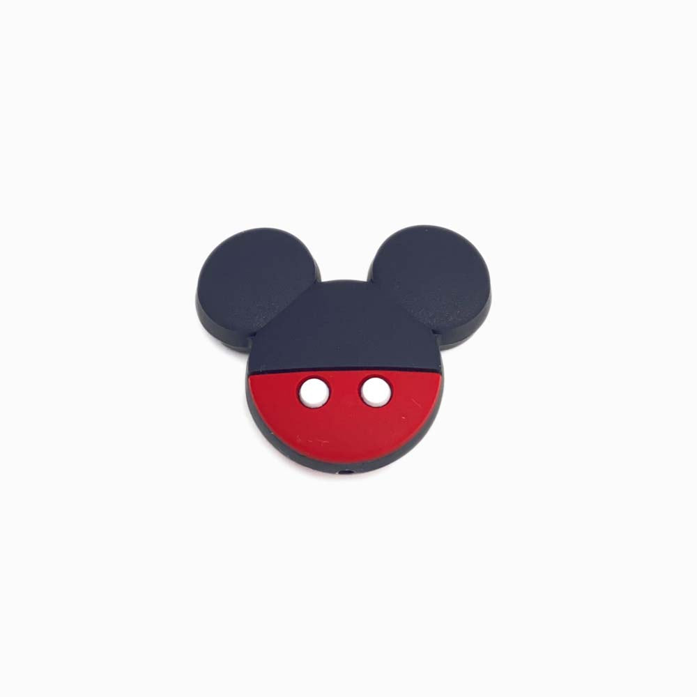 Contas de Silicone para Prendedor de Chucha Mickey 35x30mm VERMELHO