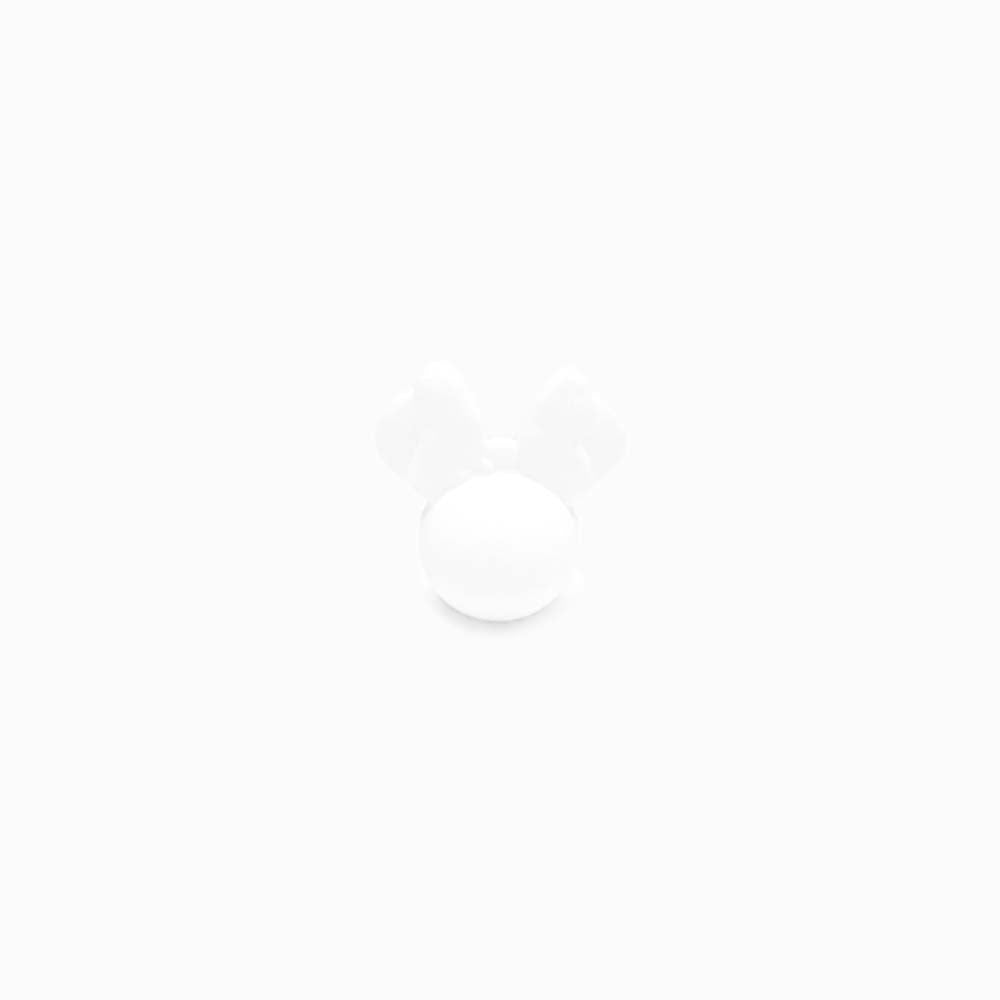 Contas de Silicone Minnie 21x20mm BRANCO