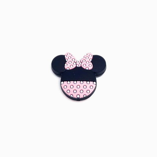 Contas de silicone minnie 35x30mm ROSA BEBÉ