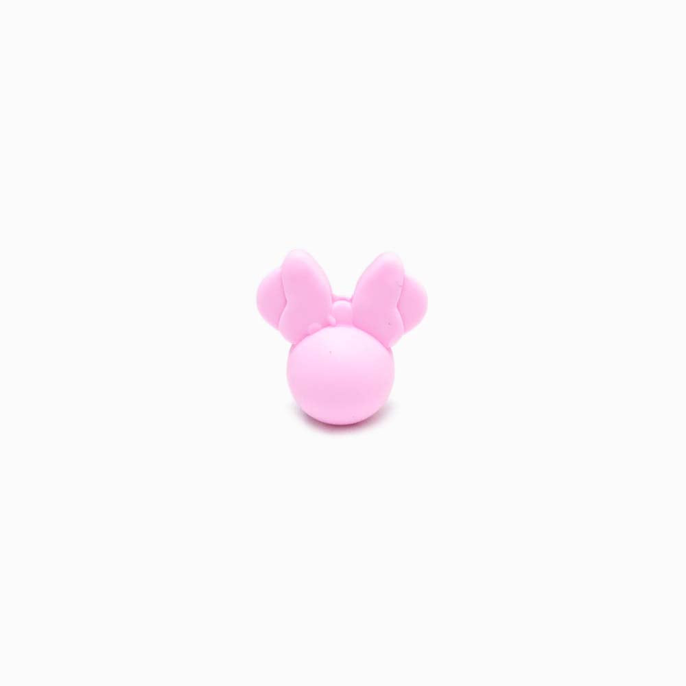 Contas de Silicone Minnie 21x20mm ROSA BEBÉ