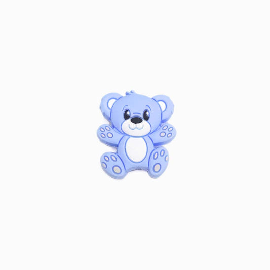 Contas de Silicone para Prendedor de Chucha Urso Bebé 30x25mm AZUL BEBÉ