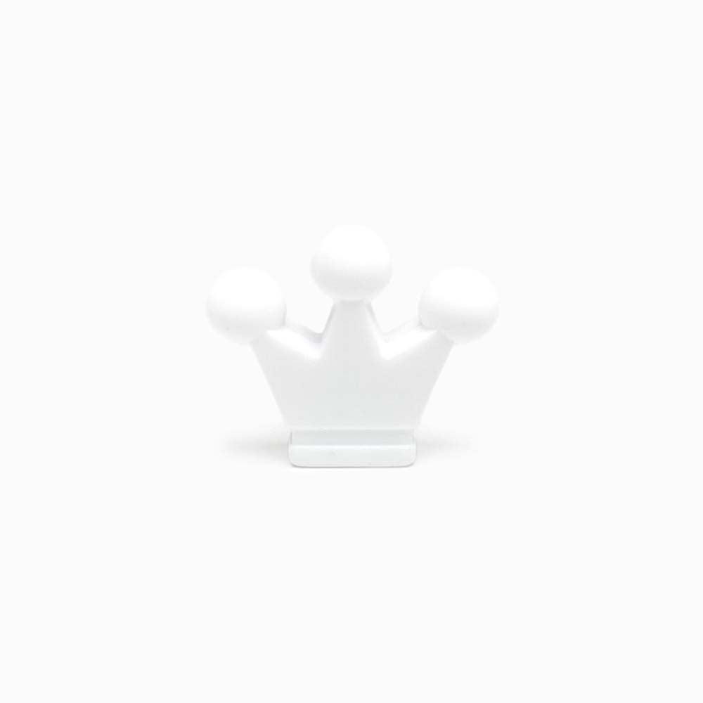 Contas de Silicone Coroa 38x28mm BRANCO