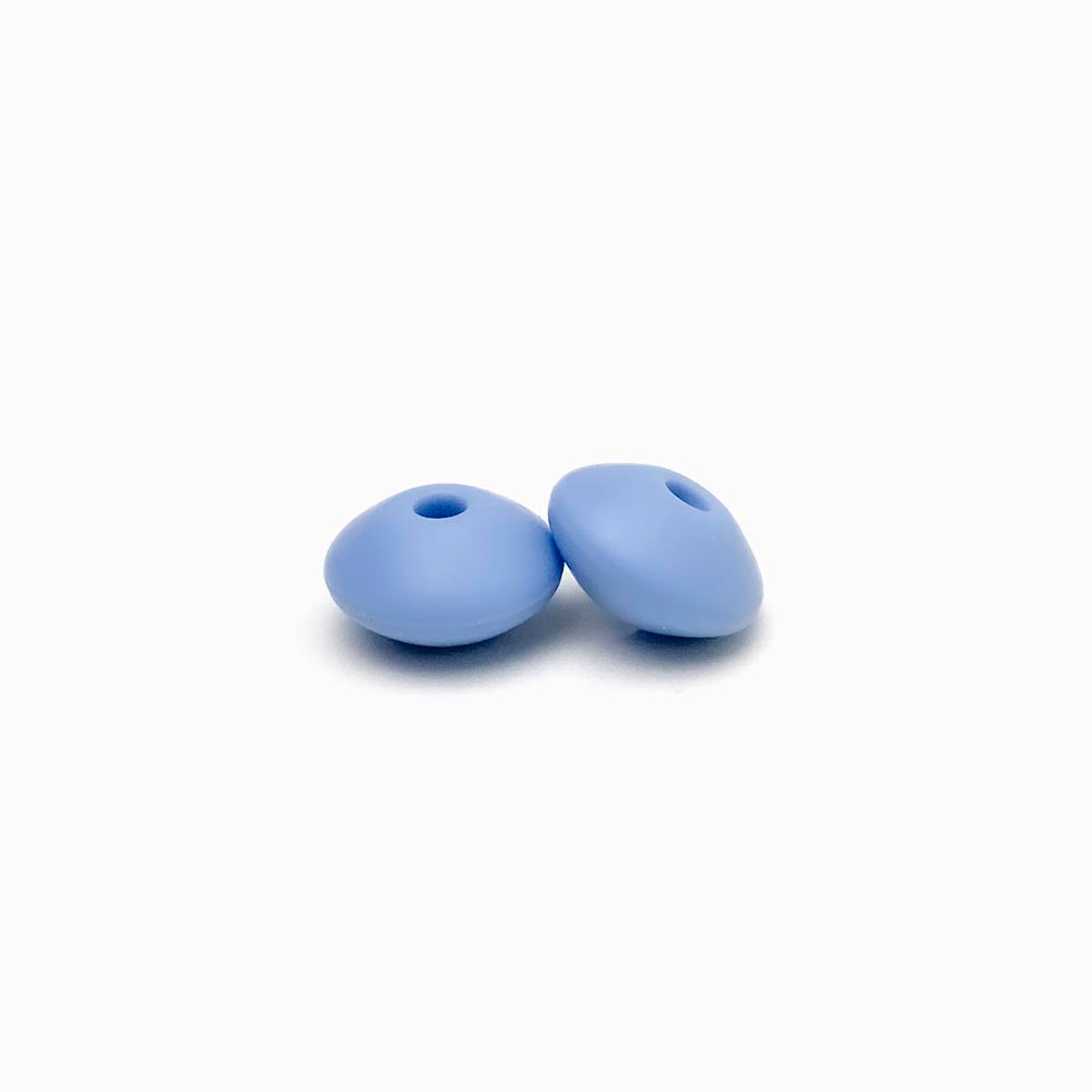 Contas de silicone disco azul royal