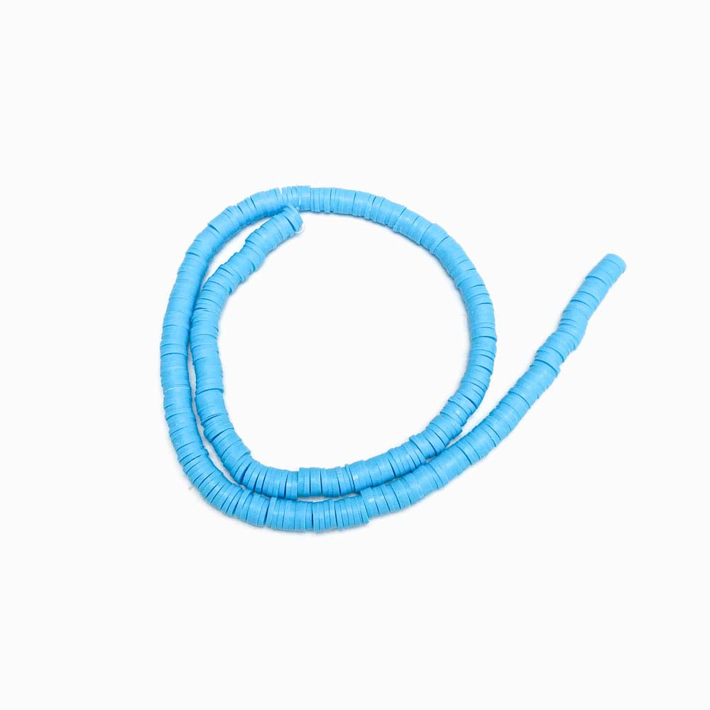 Fiada Discos de Borracha Azul Celeste 6mm