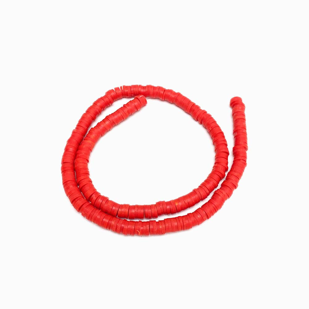 Fiada Discos de Borracha Vermelho 6mm