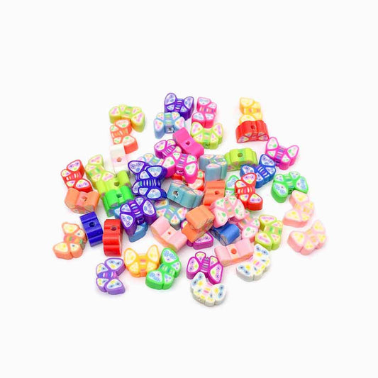 Pack 40 Contas de Borracha Borboletas