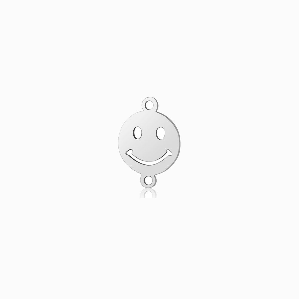 Entremeio Smile 14x10mm - Aço Inox Prateado com Acabamento Espelhado