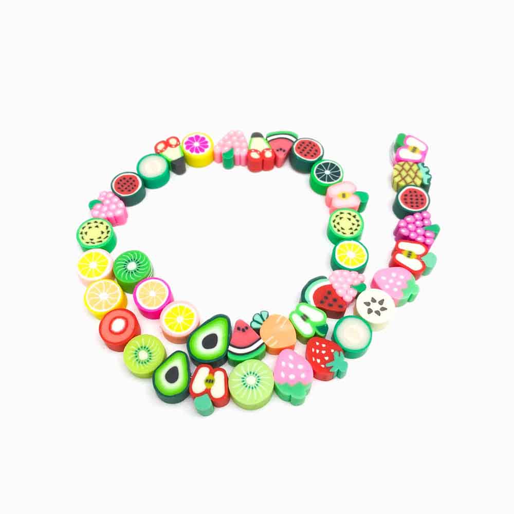 Pack 40 Contas de Borracha Frutas