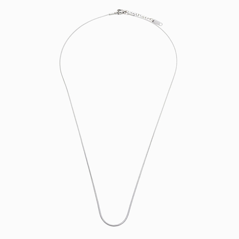 Fio malha snake em aço inox prateado 1mm