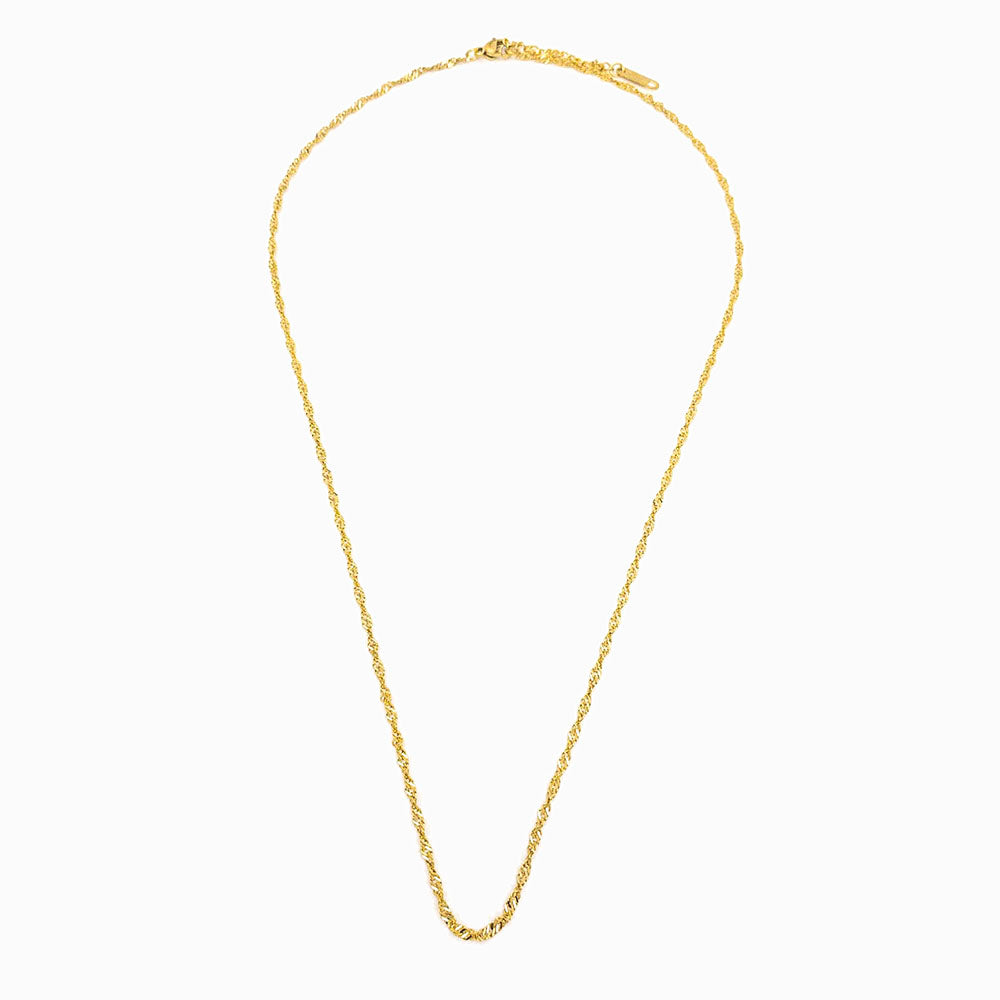 Fio malha singapura de aço inoxidável dourado 2mm